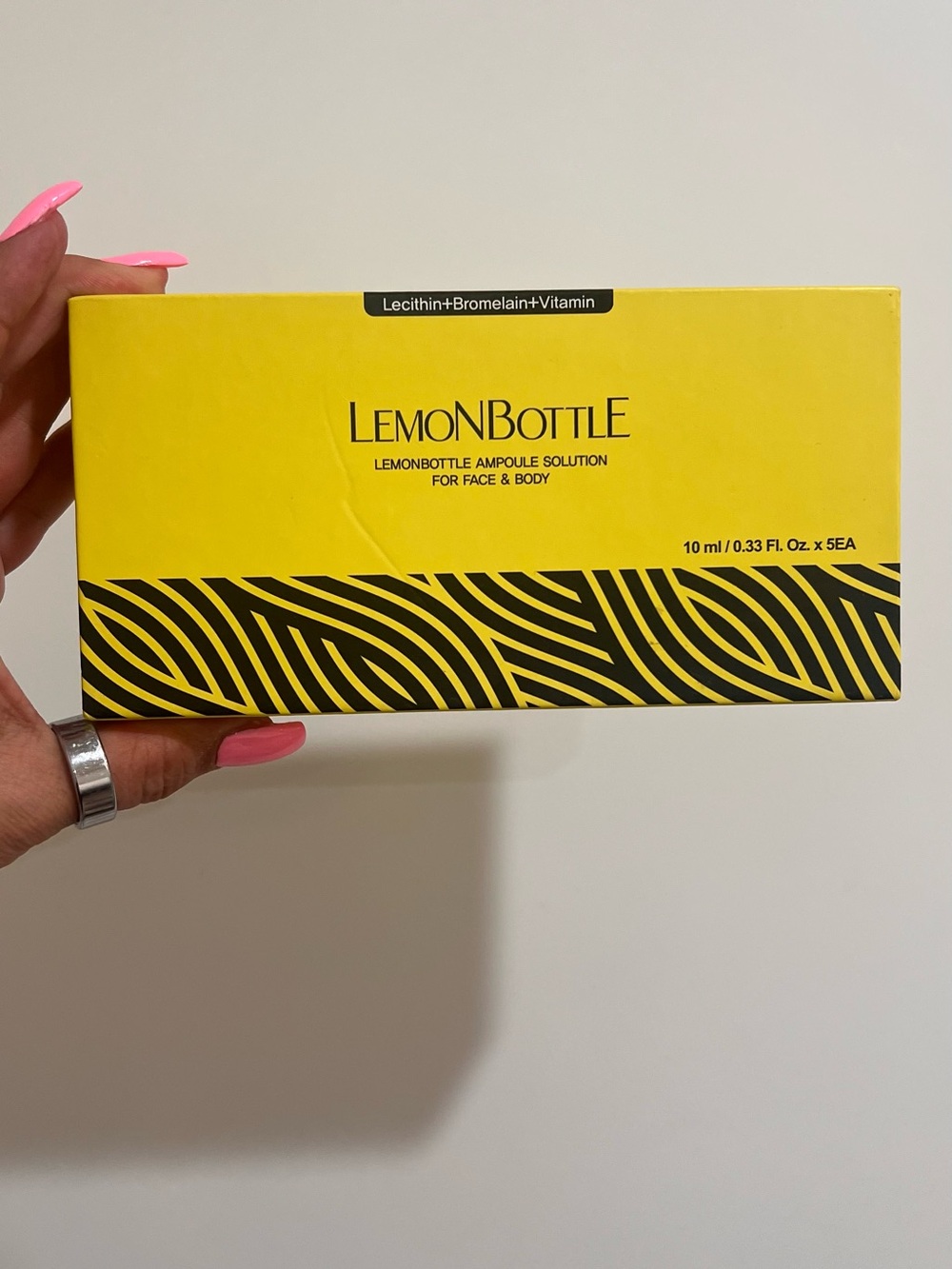 New. LemonBottle Ampoule Set in Yellow with Black Accents
